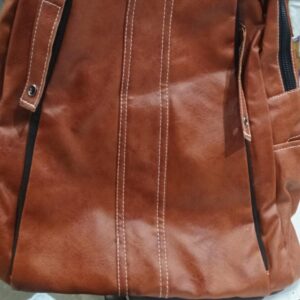 Women Leather Brown Color Bag For College