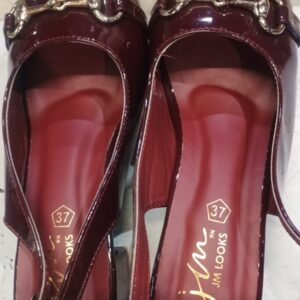 Jm Looks Women Wine Color Heels Size 37