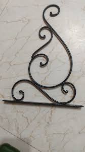 Quirky Kraft Metal Wall Bracket Pots Bird Feeders Planters Lanterns Cotton Wind Chimes Indoor Outdoor Black