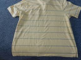 Boys Striped Cotton Blend Regular T Shirt Yellow Size L