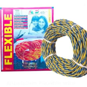 Elson 10 76 0Pio T5 Sq Mm Two Core Blue Yellow Pvc Insulated Aluminium Cable Length 91 M