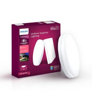 Philips Rimless Full Glow 24 Watt Round Led Surface Downlight Cool Day