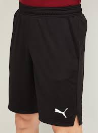 Puma Men Solid Elastic Waist Gym Black Shorts Size 3Xl
