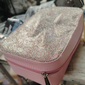 Pink Colour Cute Personalized Makeup Box Cosmetic Bag