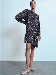 H And M Brown Printed Patterned Viscose Dress For Women Size Xxl