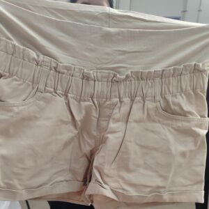H And M Mama Paper Bag Shorts Beige For Women Size Xl