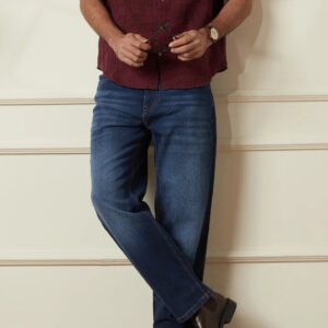 Bluer Blue Color Straight Leg Jeans For Mens Size 28