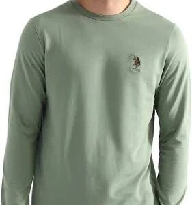 U.s. Polo Assn Aqua Green Color Regular Fit Pure Cotton Tshirt For Mens Size Xxl