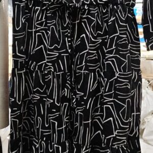 Sheetal Associates Women Black White Printed Dress Size L