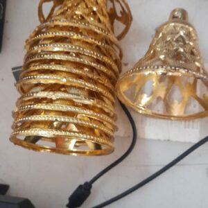 Collection Golden Colored Plastic Bells For Crafts