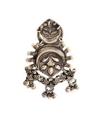 Silver Oxidized Antique Ghungroo Adjustable Ring