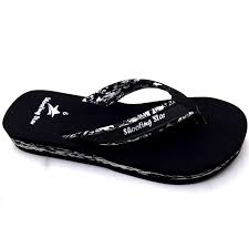 R Womens Covered Fancy Slipper Black Colour Size 8
