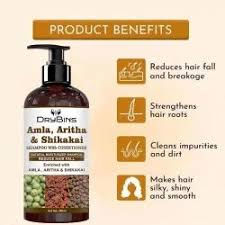 Amla Aritha Shikakai Shampoo For Anti Hairfall And Antidandruff With Conditiner 250Ml