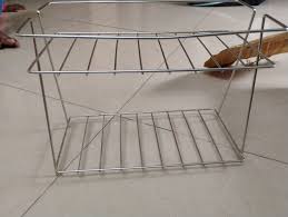 Steel Stainless Steel Multipurpose 2 Tier Kitchen Rack