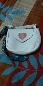 Styles Womens Heart Handbags White 1Pc
