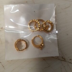 Gold Plated Nose Ring For Women 5Pc