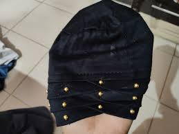 Black Muslim Wear Hijab Cap Naqab Topi