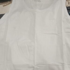 Tim Paris White Cotton Men Vest Size M