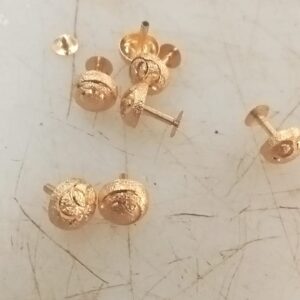 Golden Colour Round Shape Nosepin For Women Set Of 8