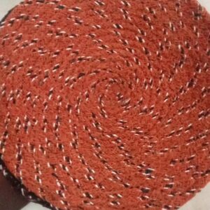 Orange Colour Round Shape Door Mat For Home