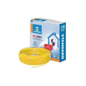 Standard 4 Sqmm Single Core Wire Yellow 180 Mtr