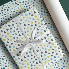Paper Pep White Heart Print Gift Wrapping Paper 19X29 Inch