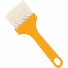 Yellow Brush Isolated On White Background Stock