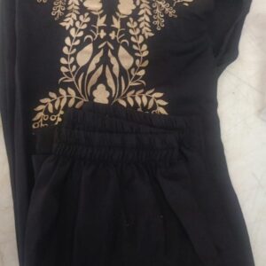 D A Kurties Women Kurti With Pant Color Black Size 50