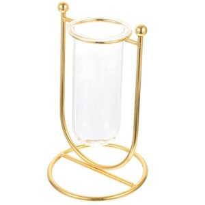 Test Tube Vase Planter Terrariums With Metal Frame Hydroponic Plant Pot Decoration 16. 7X10X10Cm