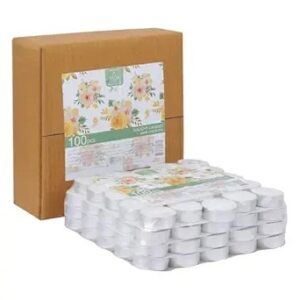 Welburn Vedaco Wax Unscented Tealight Candles Pack Of 100 For Diwali Decoration