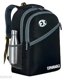 Expandable Premium Black Bagpack 34L