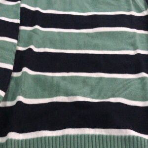 The Roadster Life Co. Men Striped Waffle Knit Pullover Green Blue Size S