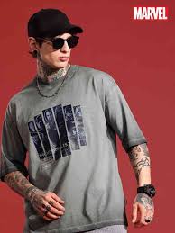 Marvel Thunderbolts Print Grey T Shirt For Men Size L