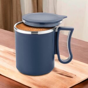 Dark Blue Color Mug With Lid