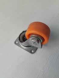 Orange Plastic Trolley Wheel 4Pcs