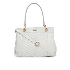 Kleio White Quilted Faux Leather Handbags For Women