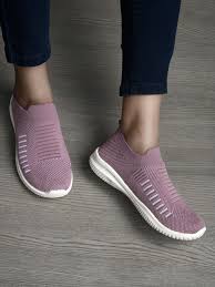 Womens Walking Slip On Outdoor Shoes Sneakers For Women Pink Size 7