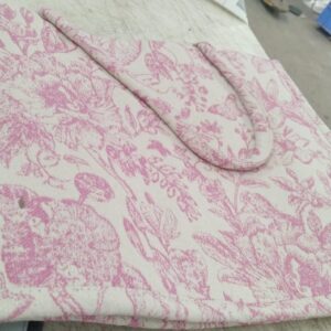 Dress Berry Floral Printed Oversized Shopper Tote Bag Pink Color