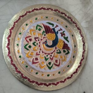 Decorative Pooja Plate Multiple Colour