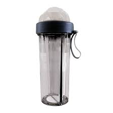 Dual Water Bottle Leakproof Water Cup With 2 Straw For Camping Sports 600Ml Black