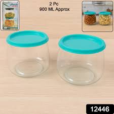 Airtight Container Plastic Container Jar Set For Kitchen 900Ml 2 Pcs