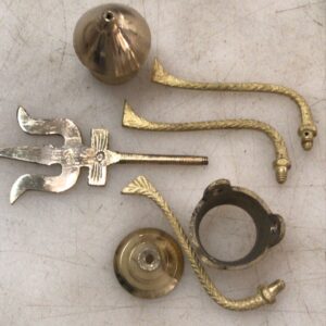 Haridwardivine Damru Trishul With Gold Tripai Stand