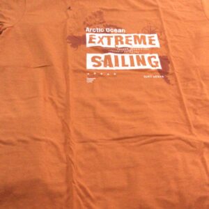 Pure Cotton Half Sleeve T Shirt For Men Orange Size L