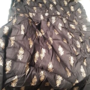 Black Printed Frock With Jacket For Women Size M