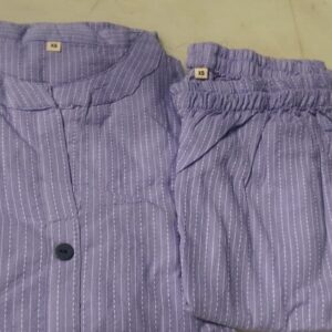 Lavender Colour Kurta With Trousers For Women Size Xs
