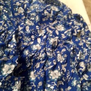 Blue Printed Short Kurti For Women Size M