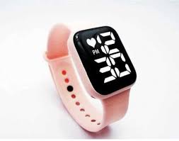 Pink Colour Women Digital Watch