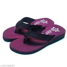Womens Slippers Maroon Colour Size 8