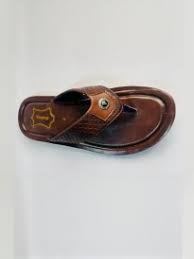 Brown Men Slippers Kolhapuri Design Comfortable Size 7