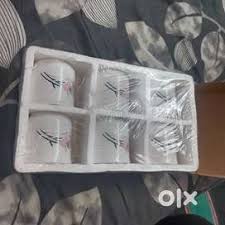 Exclusivelane Whispers Of Warli Ceramic Tea Glass Set Teacups Tea Glasses Set Of 12